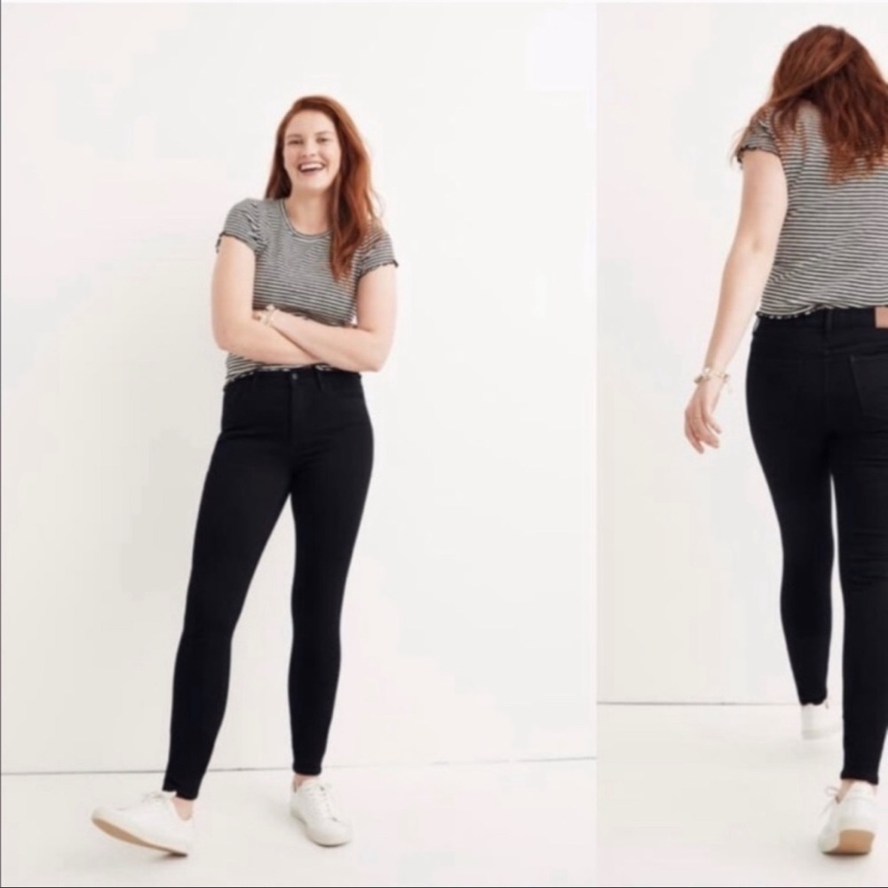 Madewell Roadtripper High Rise Black Skinny Jeans